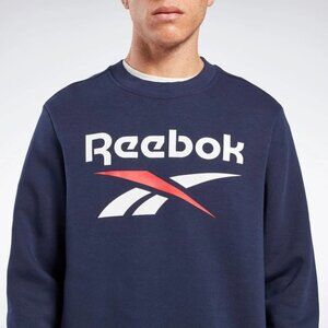 Vintage Reebok Identity Fleece Stacked Logo Sweatshirt